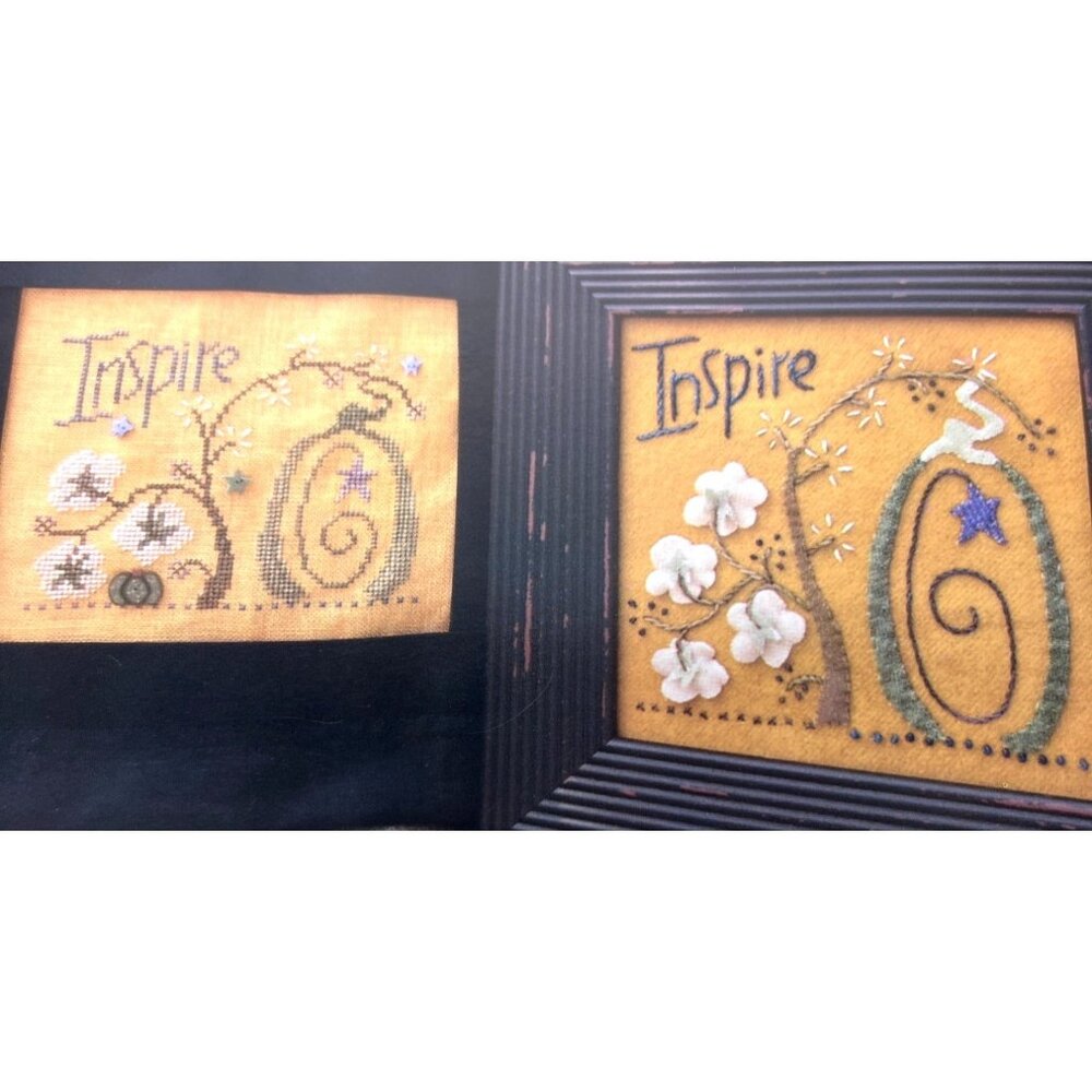 Sam Sarah Design Studio Cross Stitch & Wool Applique Pattern "Inspire" Doubles